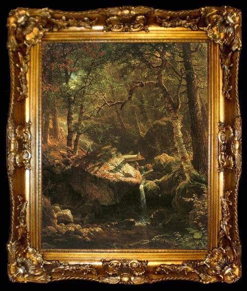 framed  Bierstadt, Albert The Mountain Brook, ta009-2